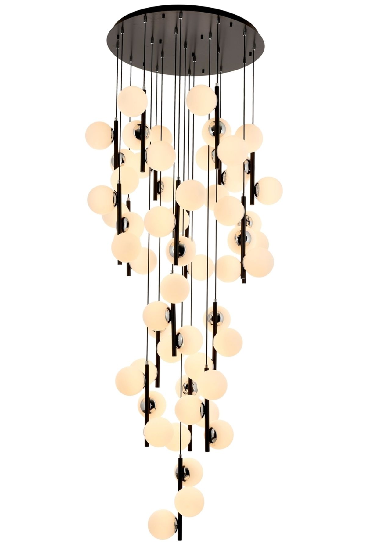 Jesse Modern Avize E27 684W 80cm Metal Siyah Avonni-AV-4328-57T-BSY