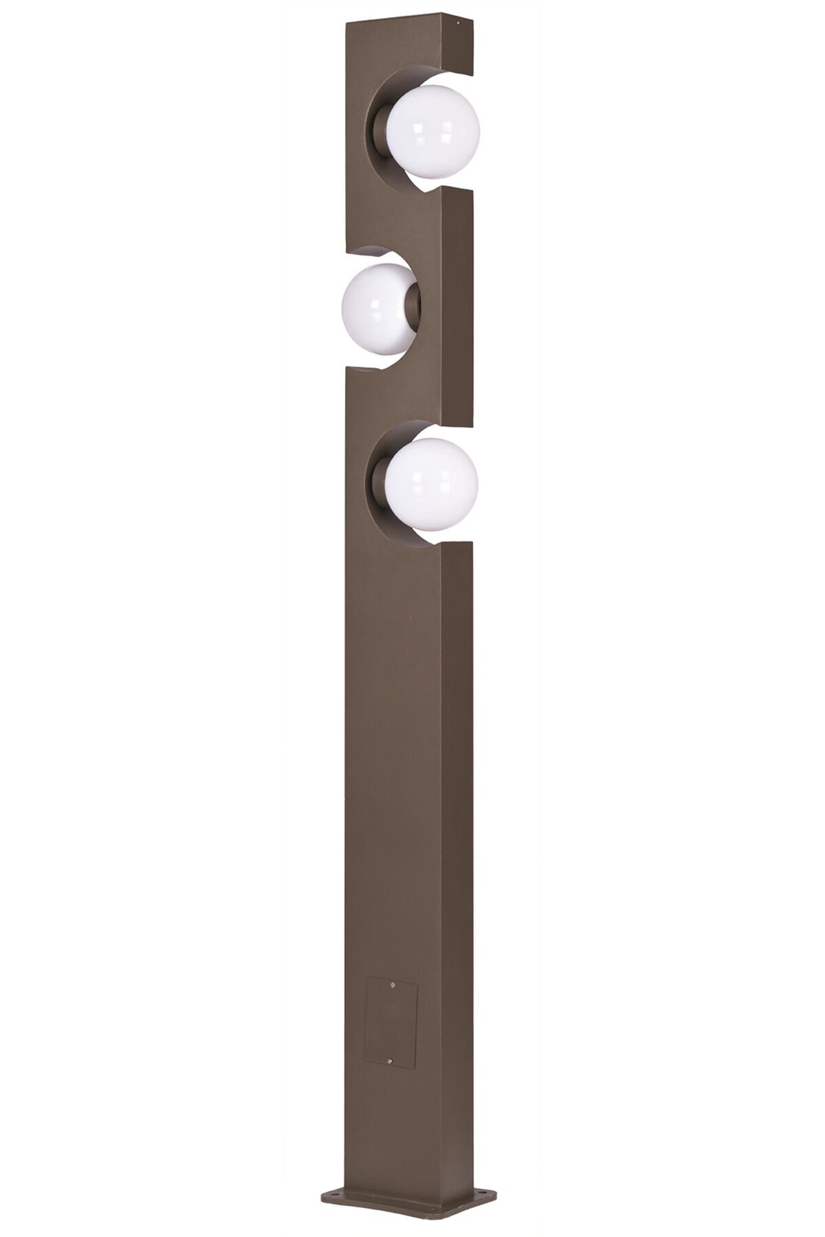 Bahçe Direkleri E27 36W 20x10cm Alüminyum Profil Kahverengi Dorbien-BDR-68239-3KV