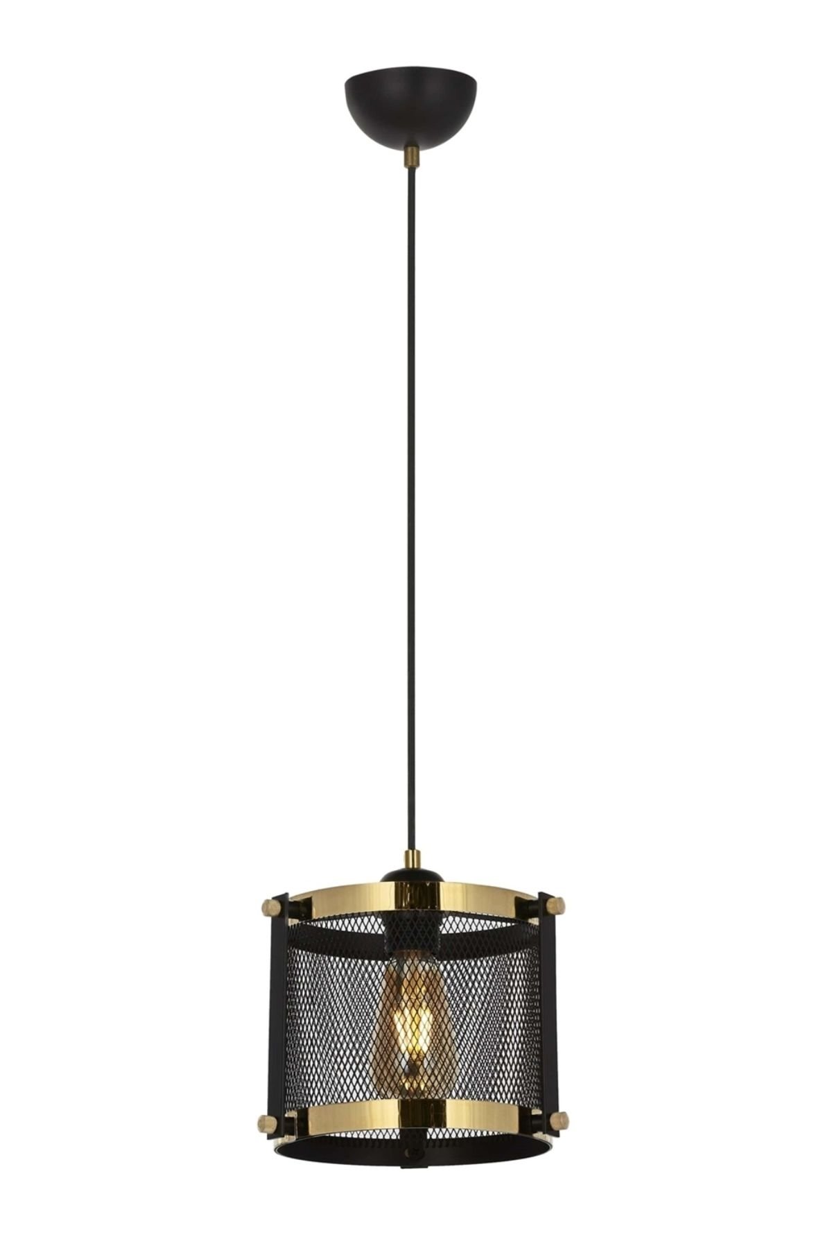 Grill Modern Avize E27 12W 28cm Metal Siyah Avonni-AV-4340-1S-BSY