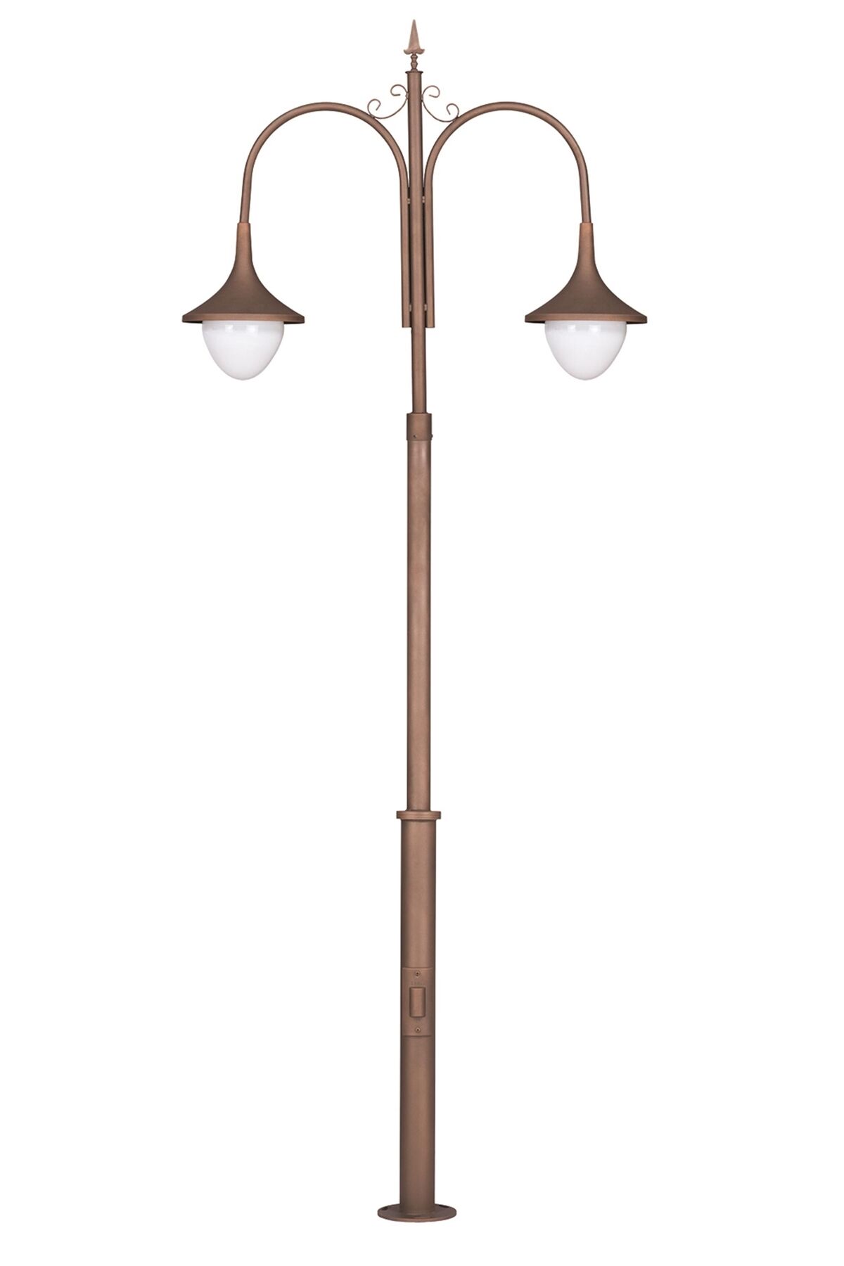 Bahçe Direkleri E27 24W 120cm Çelik Boru Kahverengi Dorbien-BDR-68280-2BKR-M1
