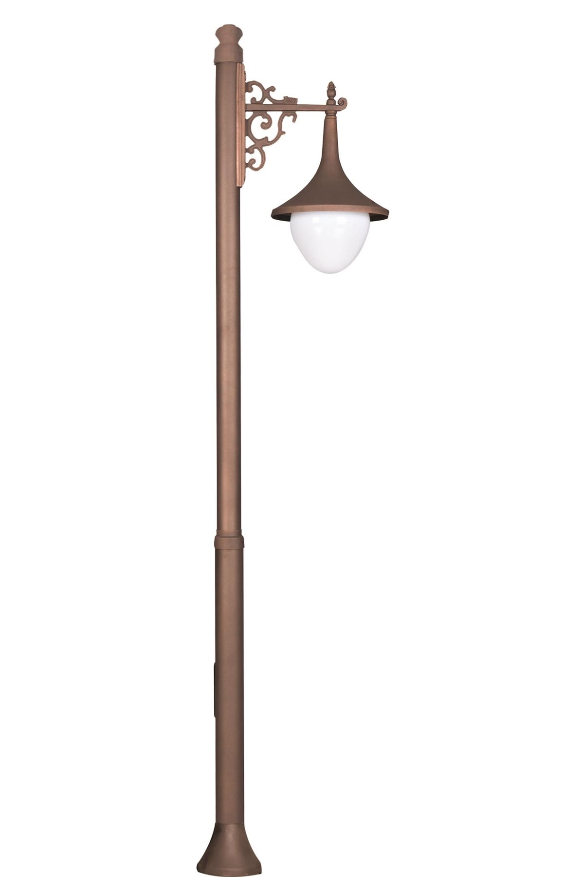 Bahçe Direkleri E27 12W 60cm Çelik Boru Kahverengi Dorbien-BDR-68280-BKR-M2