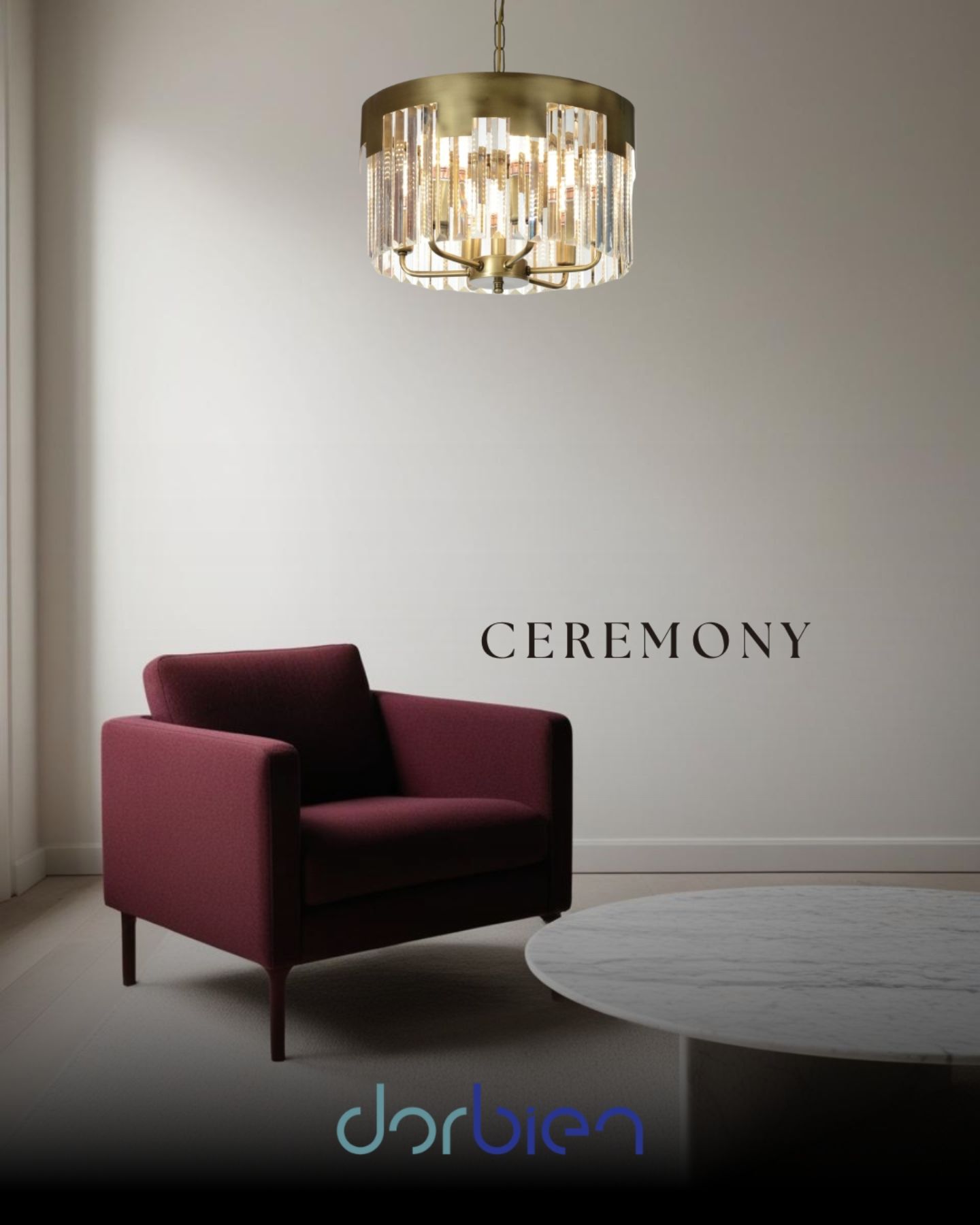 Ceremony Klasik Avize E14 36W 40cm Metal Sarı Dorbien-AV-65225-S40