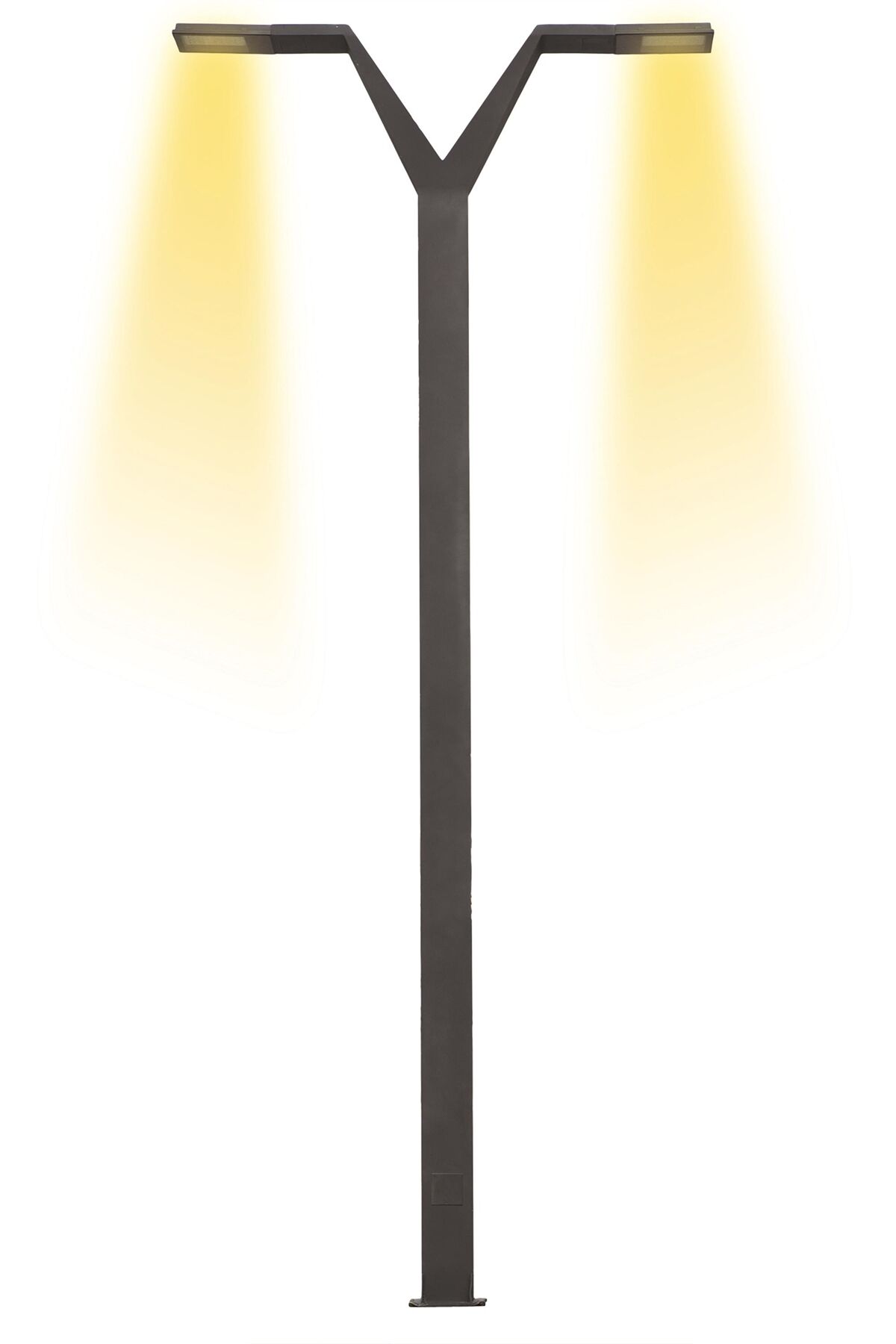Bahçe Direkleri LED 56W 20x10cm Alüminyum Profil Siyah Dorbien-BDR-68290-2BSY