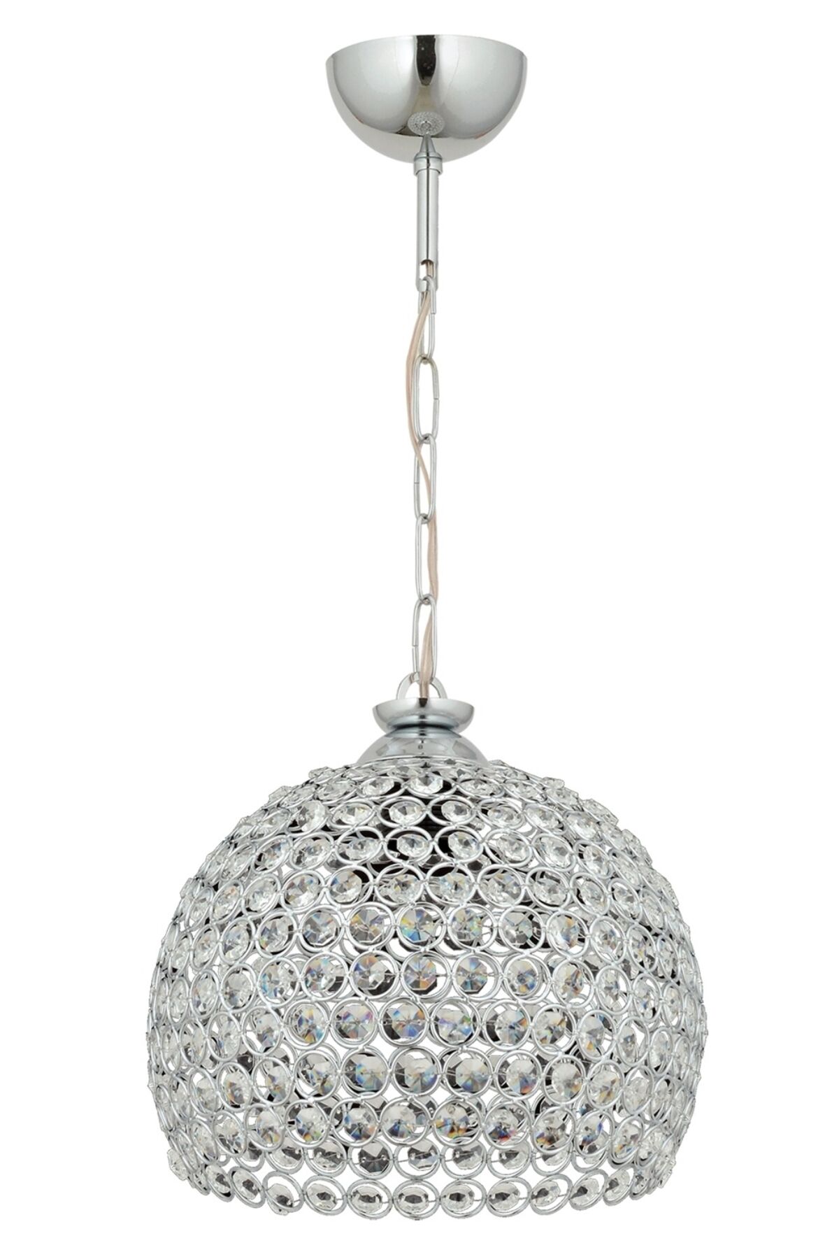 Baloncuk Klasik Avize E27 12W 24cm Metal Krom Dorbien-FZ-7557-T3-K