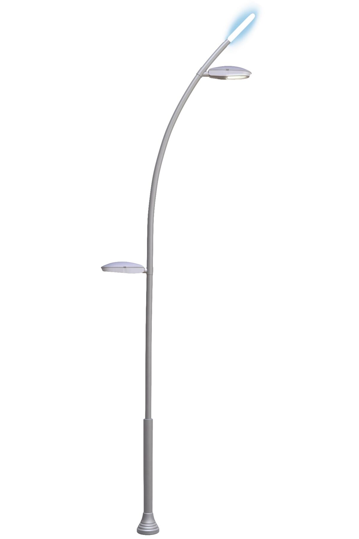 Bahçe Direkleri LED 70W 100cm Çelik Boru Gri Dorbien-BDR-68297-2BBY