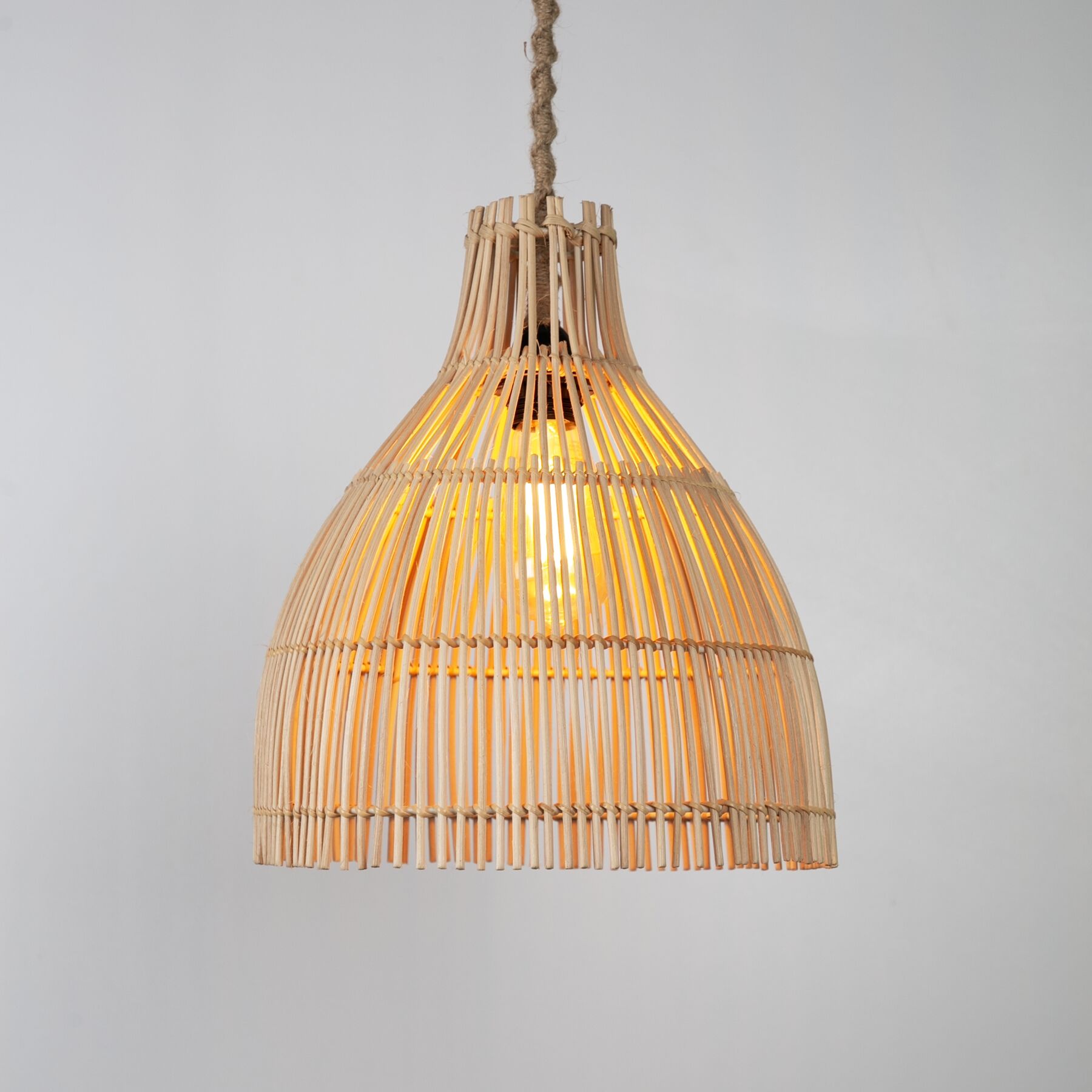 Madlen Modern Avize E27 12W 40cm Boncuk Doğal Dorbien-SLB-8001