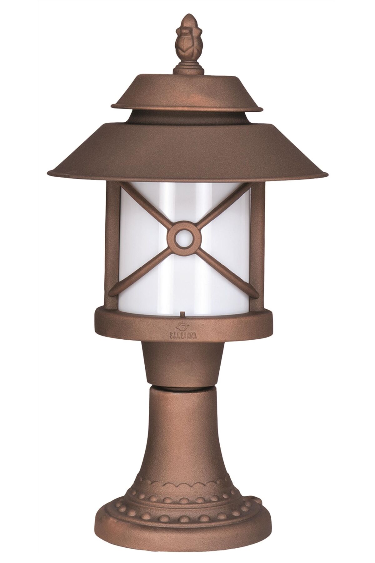 Bahçe Set Üstü Aydınlatma E27 12W 30cm Çelik Boru Kahverengi Dorbien-BSU-68275-BKR-K