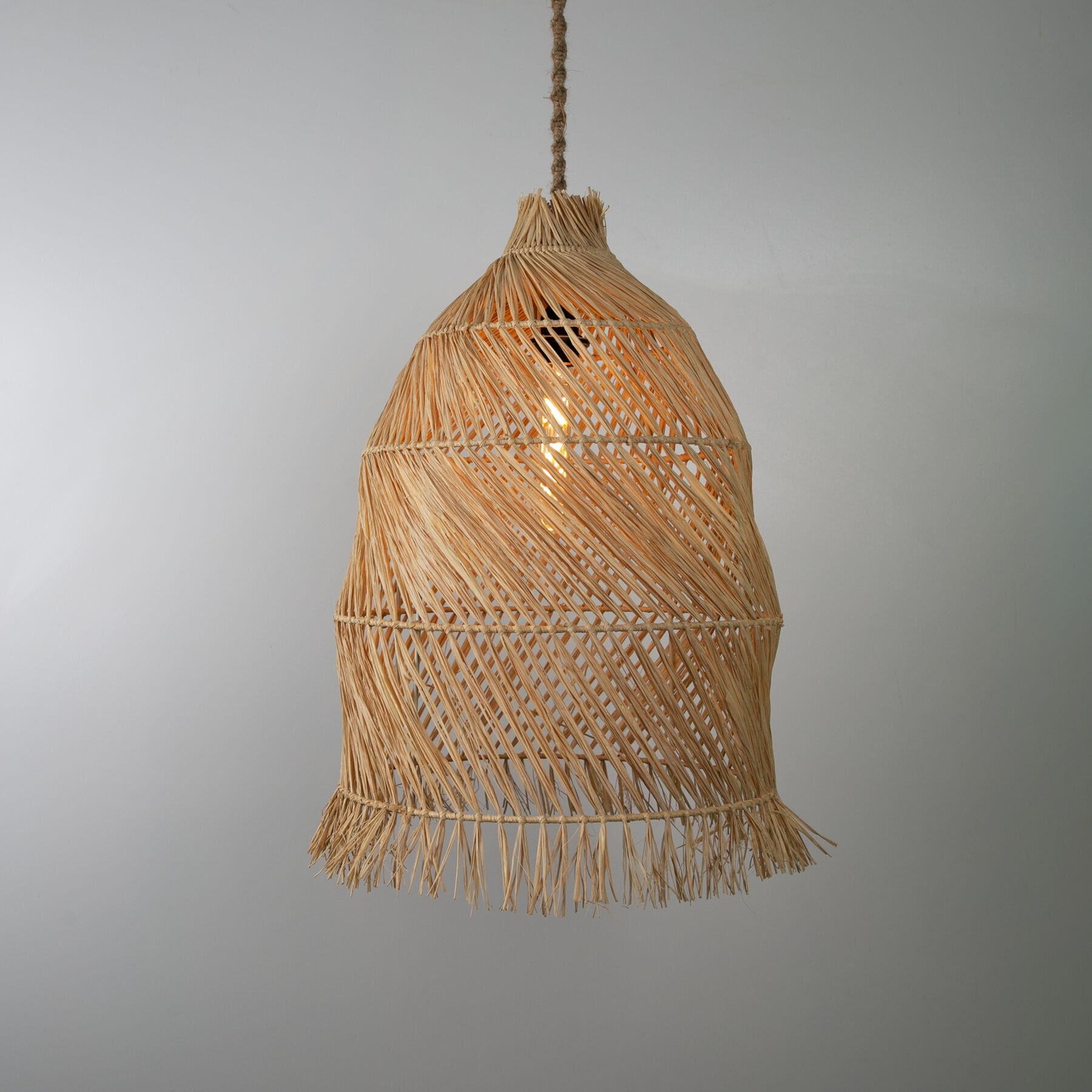 Spiral Modern Avize E27 12W 40cm Rafya Doğal Dorbien-SLR-8033