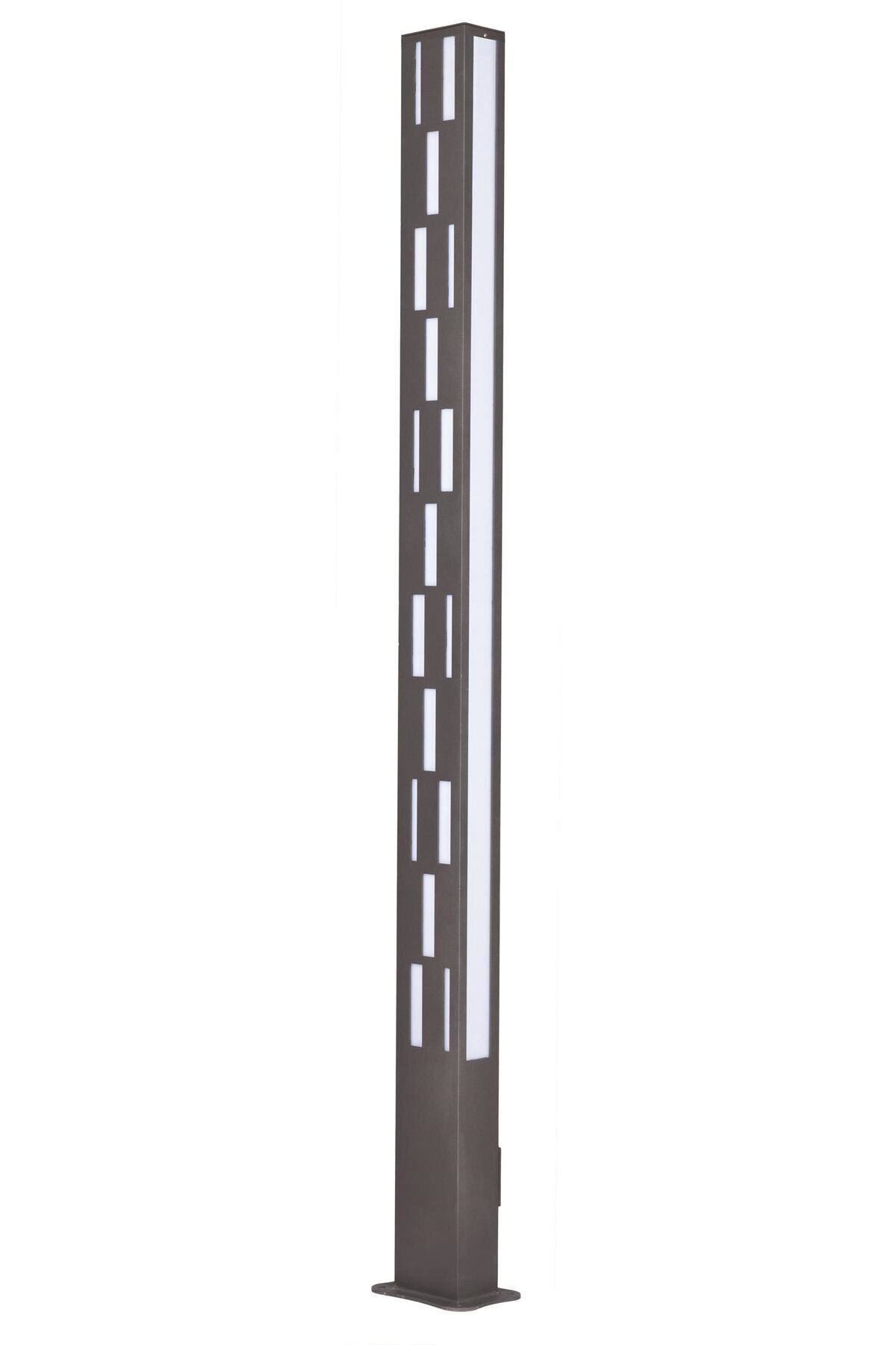 Bahçe Direkleri LED 60W 15x10cm Alüminyum Profil Siyah Dorbien-BDR-68255-BSY-M2
