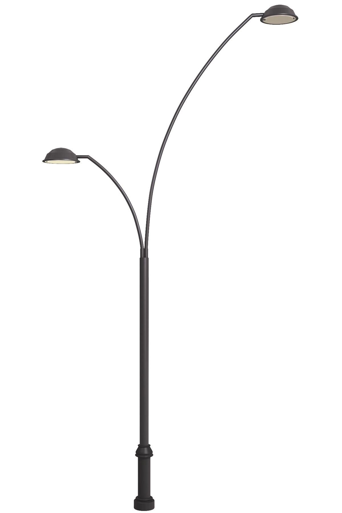 Bahçe Direkleri LED 70W 280cm Çelik Boru Siyah Dorbien-BDR-68293-2BSY-M1