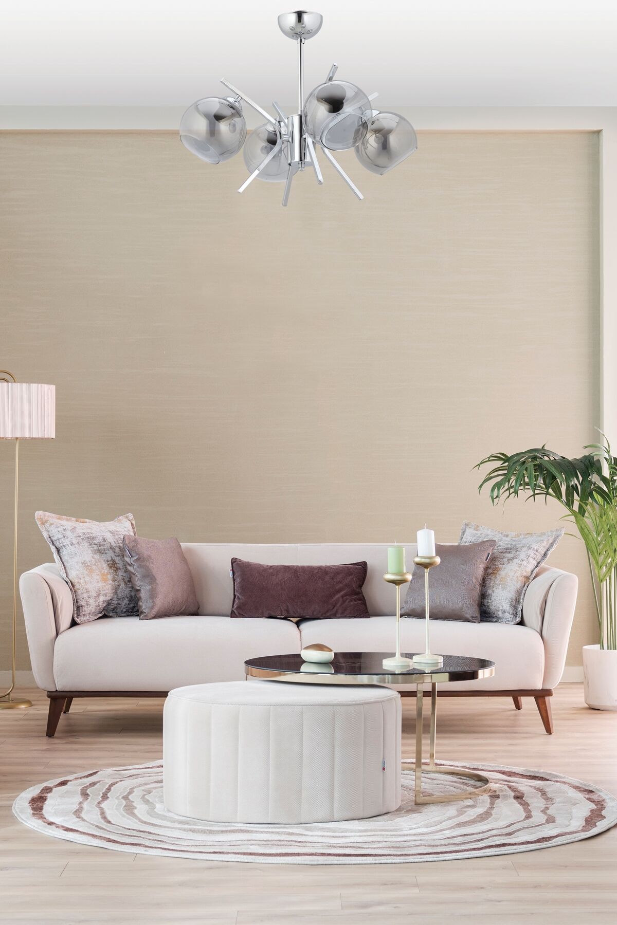 Up Modern Avize E27 48W 53cm Metal Krom Dorbien-FZ-7393-4K