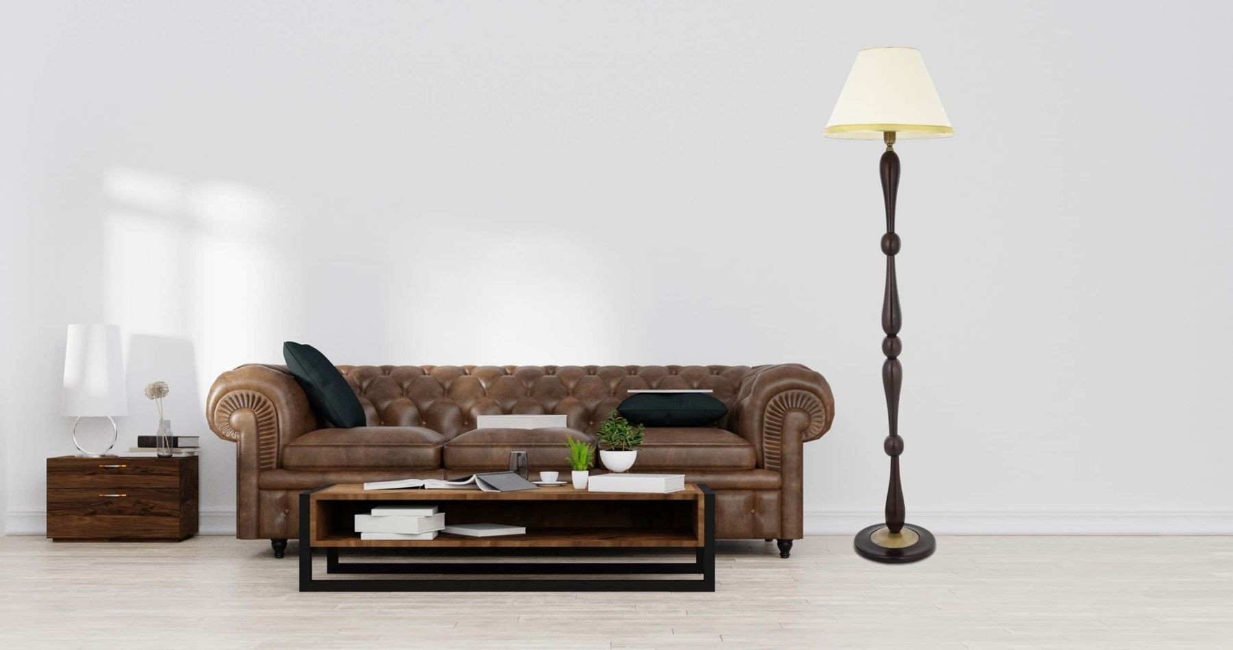 Hülya Lambader E27 12W 45cm Metal Eskitme Avonni-HLM-9046-1E