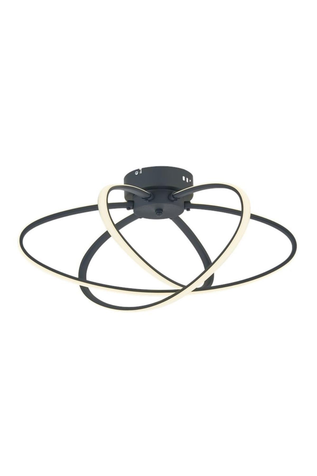 Hoops Modern Avize LED 66W 50cm Metal Gri Avonni-AR-4357-3GR