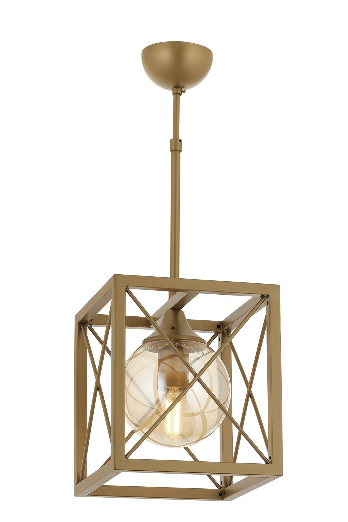 X Modern Avize E27 12W 25x25cm Metal Eskitme Avonni-AV-1732-1EB