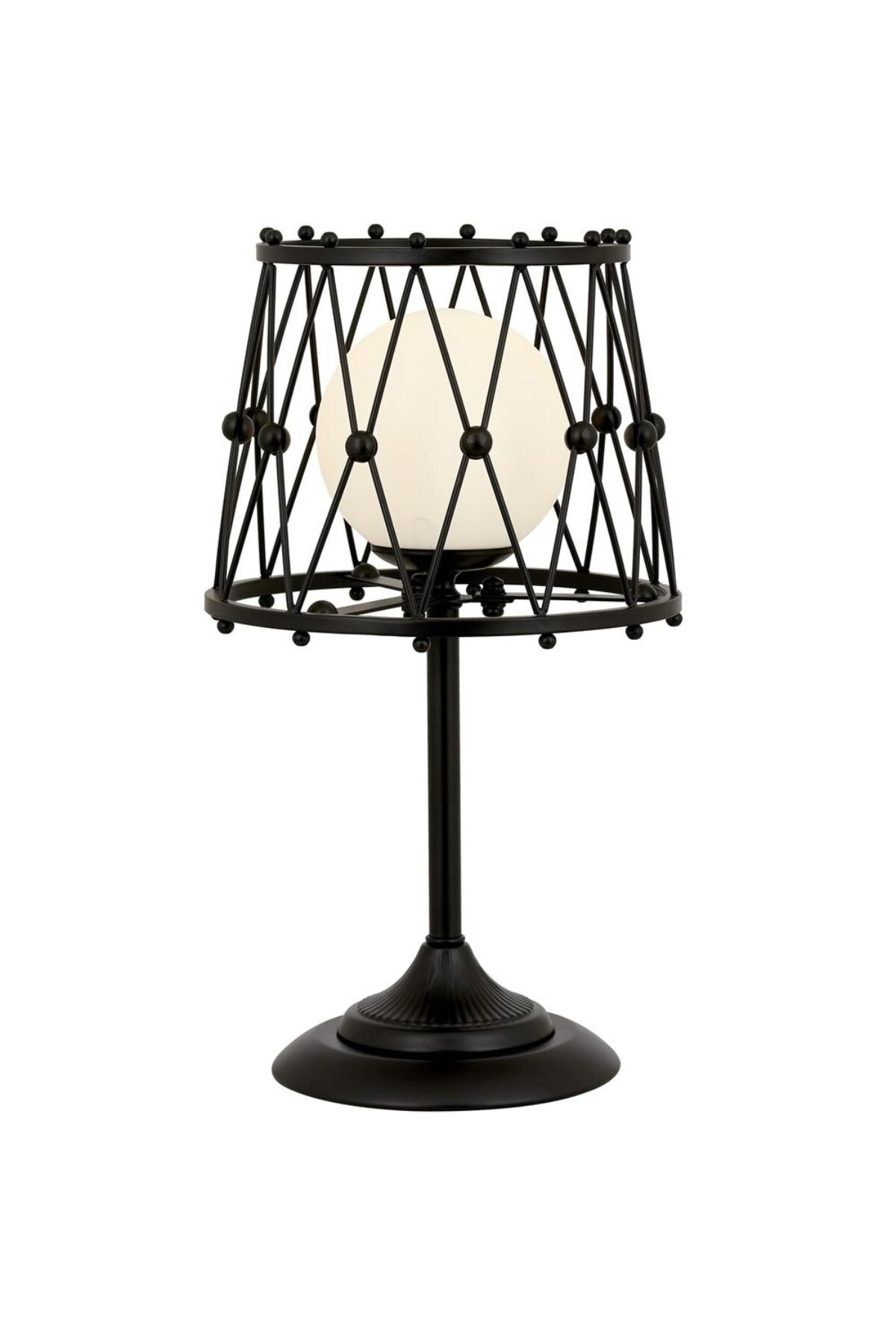 Merlin Abajur E27 12W 28cm Metal Siyah Avonni-ML-1904-1BSY