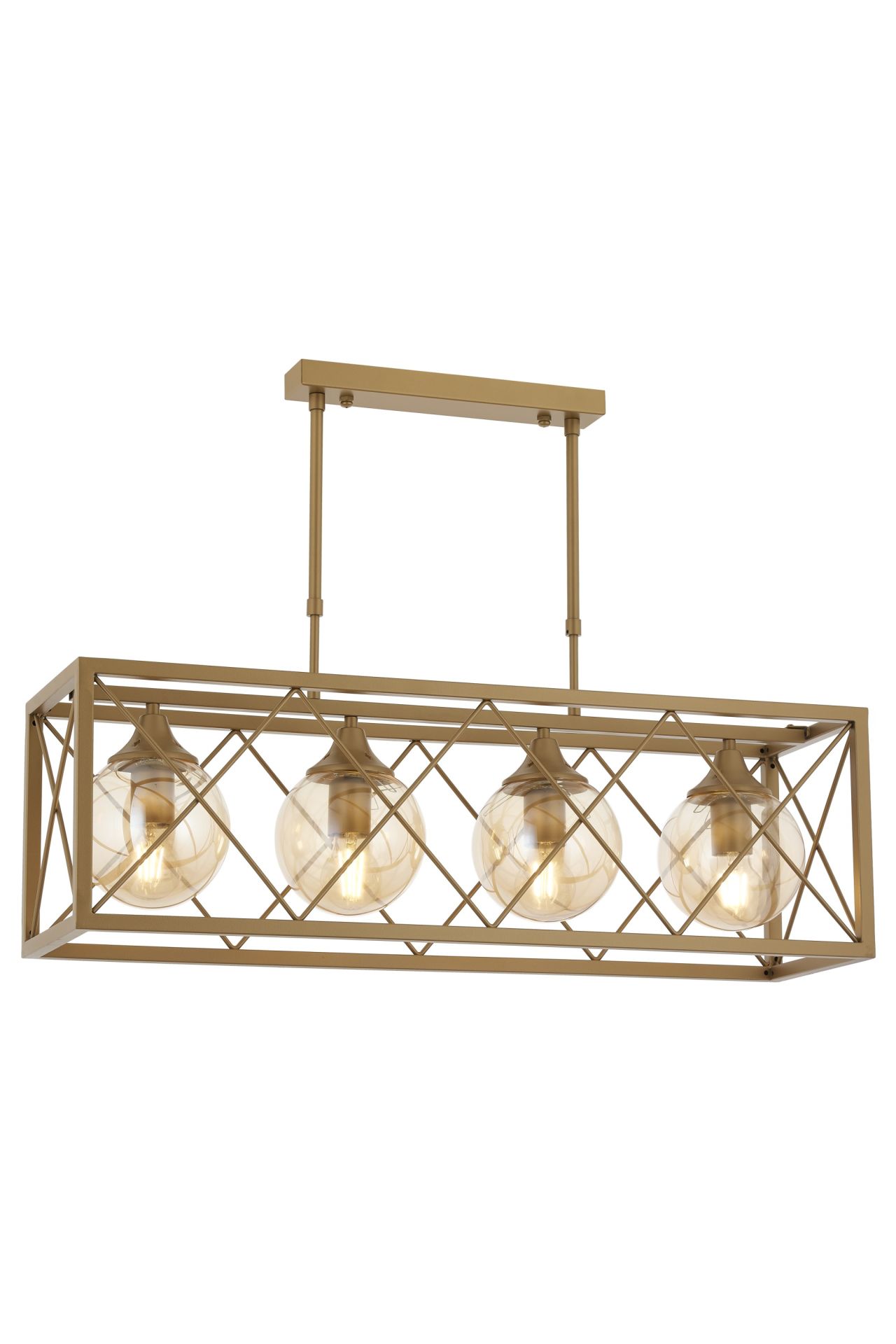 X Modern Avize E27 48W 80x25cm Metal Eskitme Avonni-AV-1732-4Y-EB