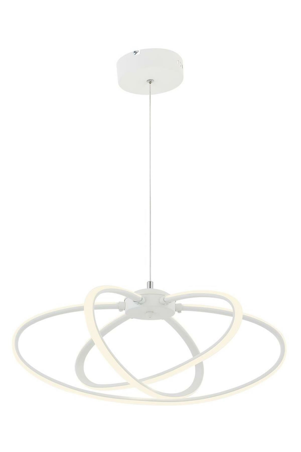 Hoops Modern Avize LED 66W 50cm Metal Beyaz Avonni-AV-4357-3BBY
