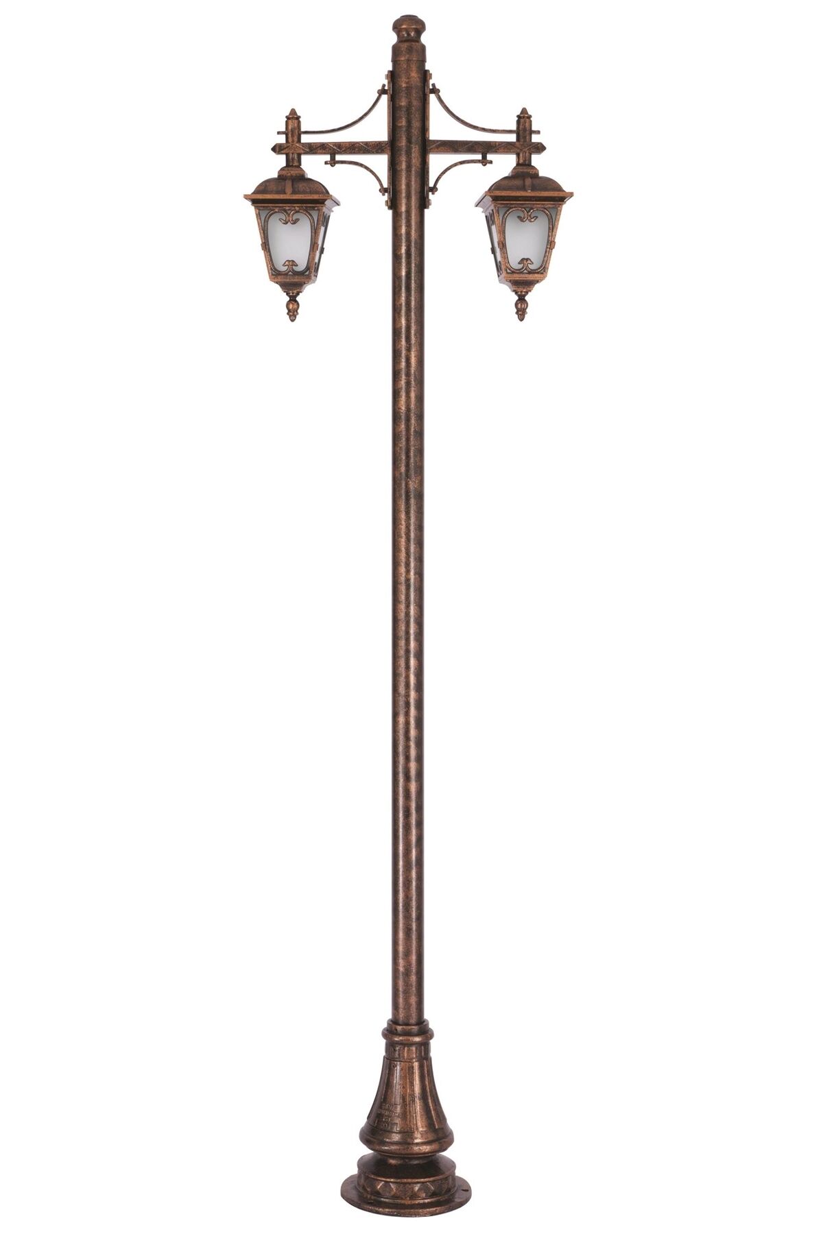 Bahçe Direkleri E27 24W 80x20cm Çelik Boru Kahverengi Dorbien-BDR-68181-2BKR