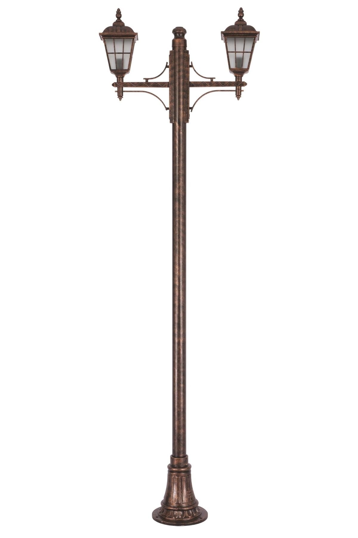Bahçe Direkleri E27 24W 80x20cm Çelik Boru Kahverengi Dorbien-BDR-68183-2BKR