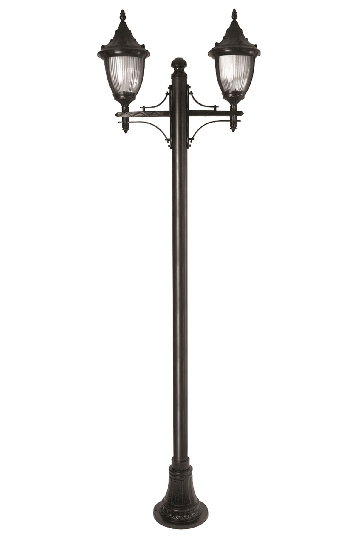 Bahçe Direkleri E27 24W 80x30cm Çelik Boru Siyah Dorbien-BDR-68186-2BSY-M1