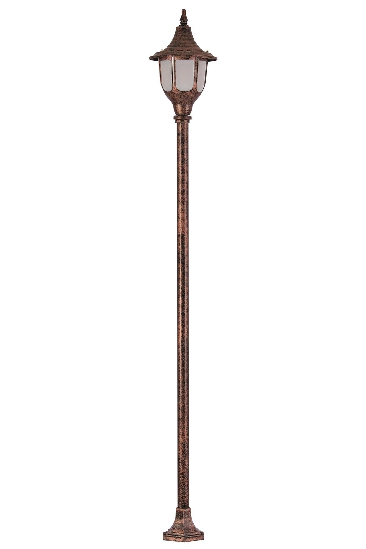 Bahçe Direkleri E27 12W 24cm Çelik Boru Kahverengi Dorbien-BDR-68190-1BKR