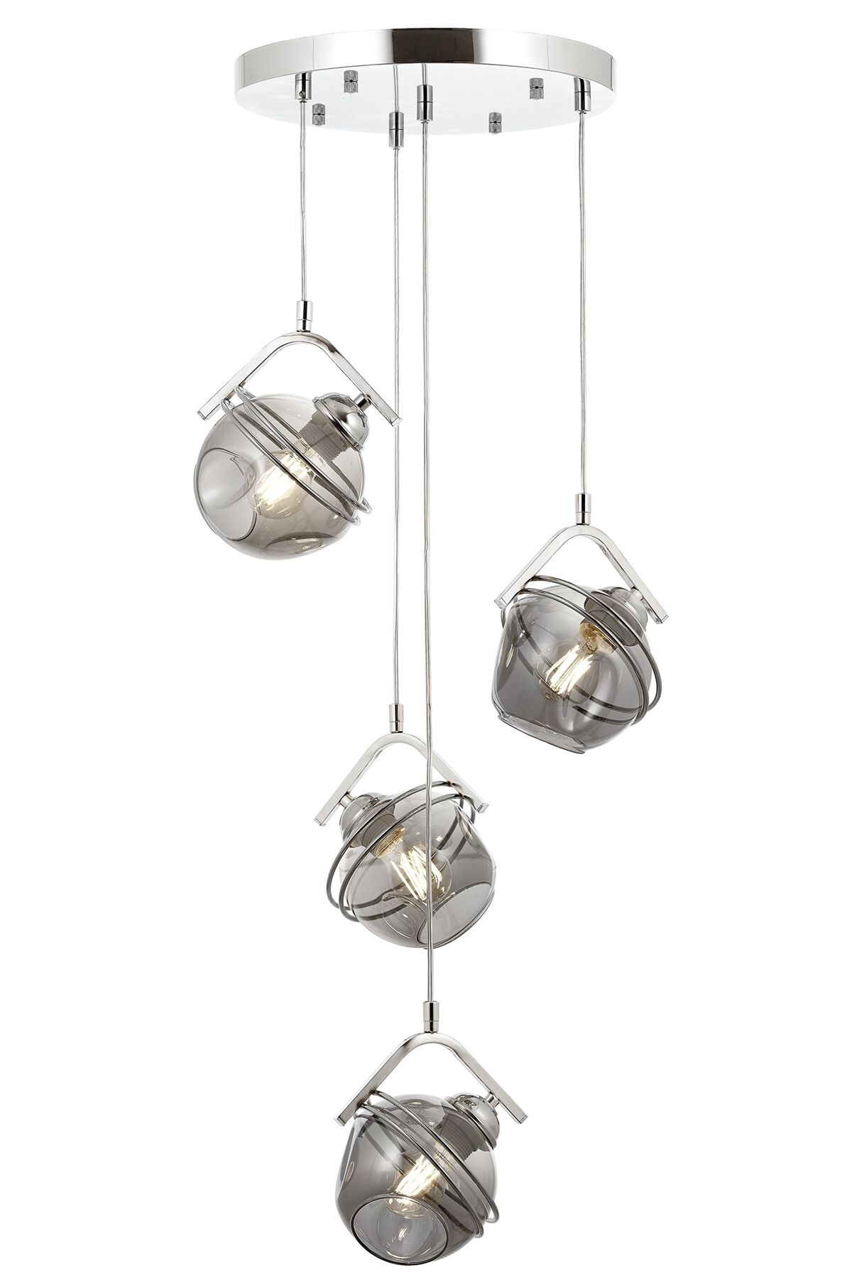 Eliz Modern Avize E27 48W 40cm Metal Krom Avonni-AV-1780-4KT