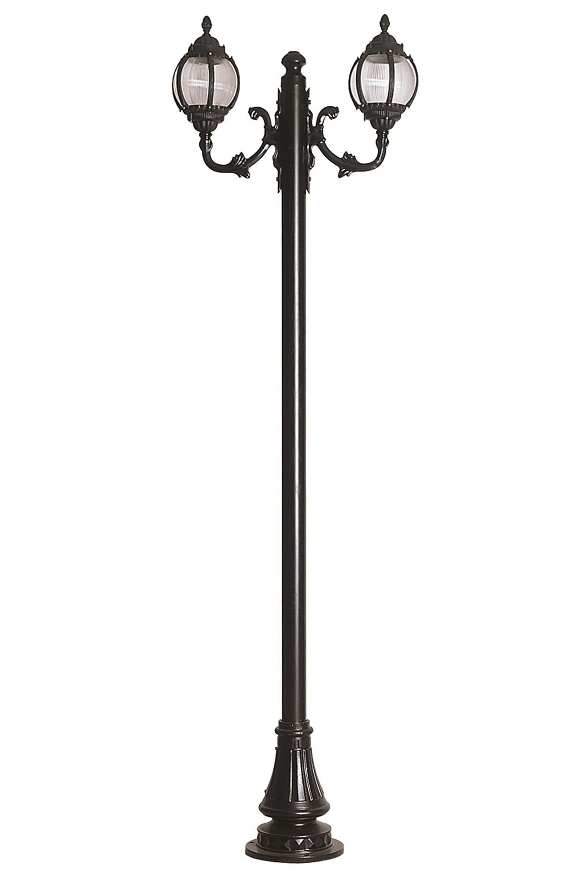 Bahçe Direkleri E27 24W 80x26cm Çelik Boru Siyah Dorbien-BDR-68203-2BSY-M2