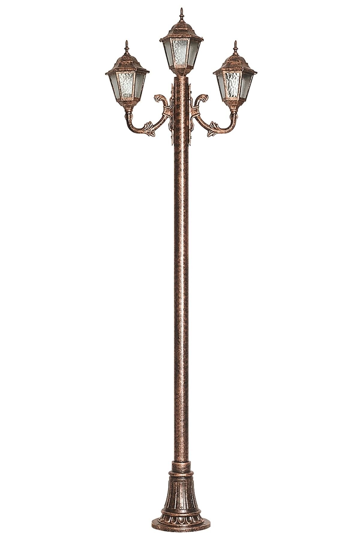 Bahçe Direkleri E27 36W 80cm Çelik Boru Kahverengi Dorbien-BDR-68206-3BKR