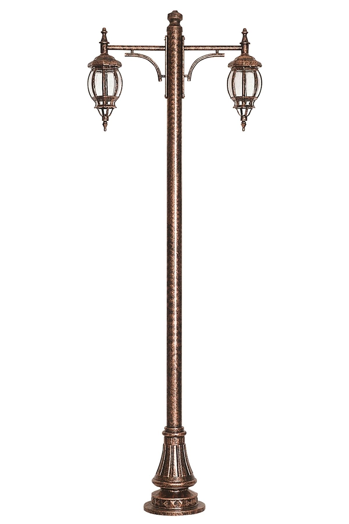 Bahçe Direkleri E27 24W 80x18cm Çelik Boru Kahverengi Dorbien-BDR-68208-2BKR