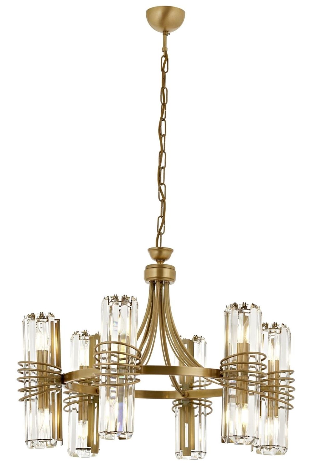 Parşömen Klasik Avize E14 72W 67cm Metal Eskitme Avonni-AV-1906-6E
