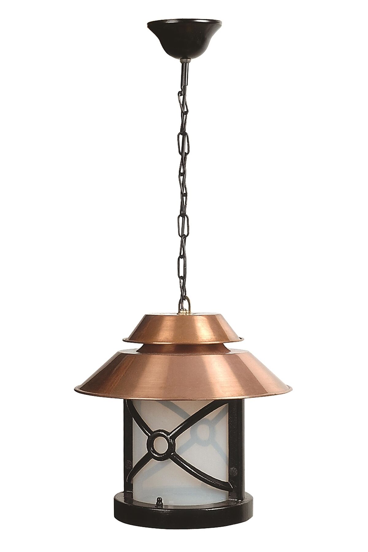 Bahçe Fenerleri E27 12W 30cm Alüminyum Kahverengi/Siyah Dorbien-BFE-68049-BKR-OP