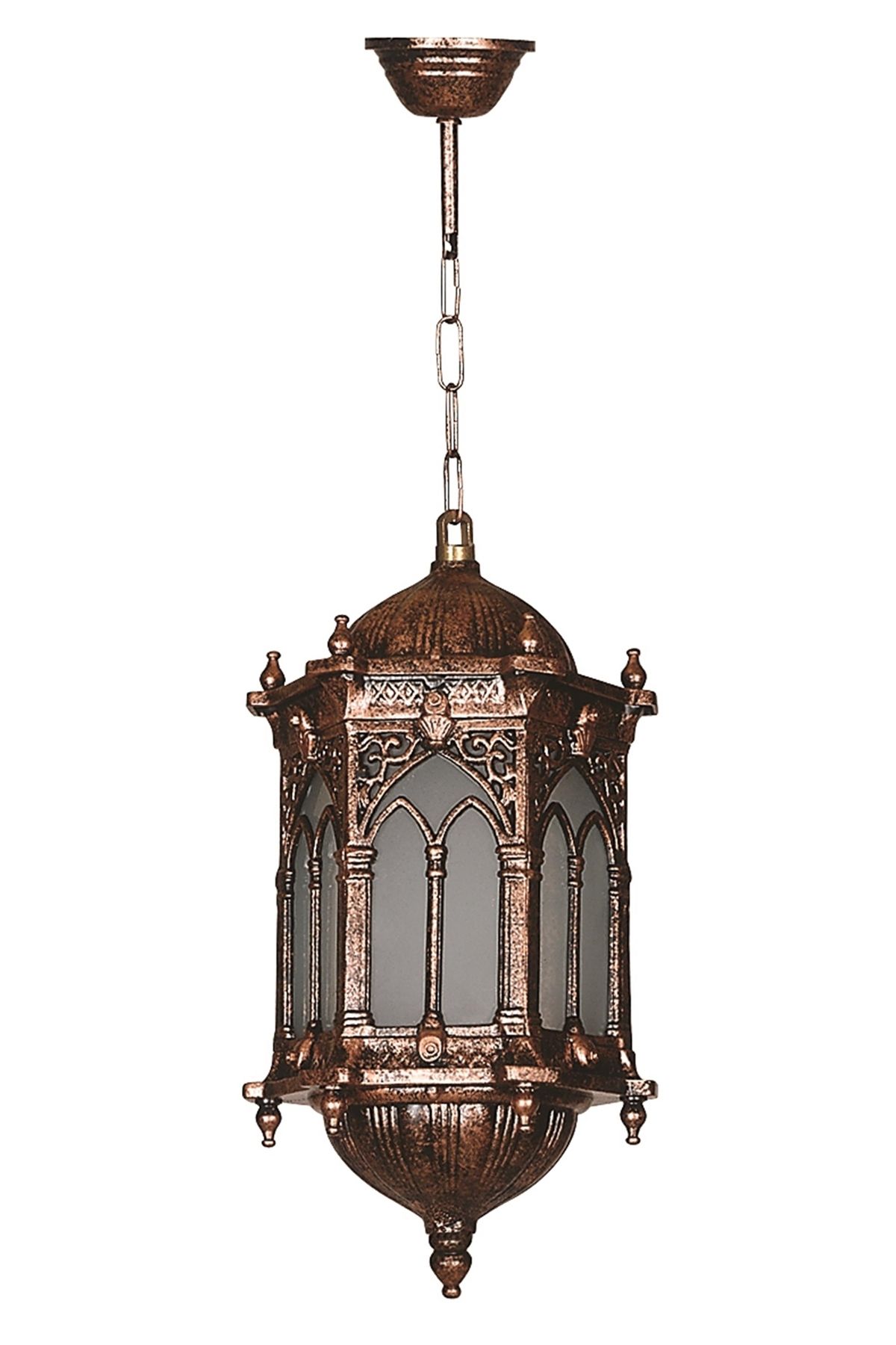 Bahçe Fenerleri E27 12W 20cm Alüminyum Kahverengi Dorbien-BFE-68051-BKR-M1-OP