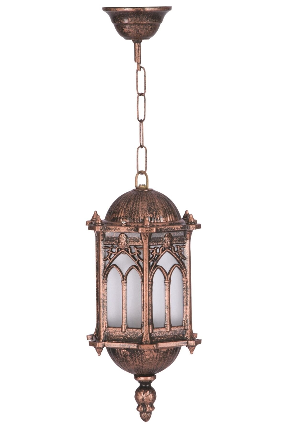Bahçe Fenerleri E27 12W 15cm Alüminyum Kahverengi Dorbien-BFE-68051-BKR-M2-OP