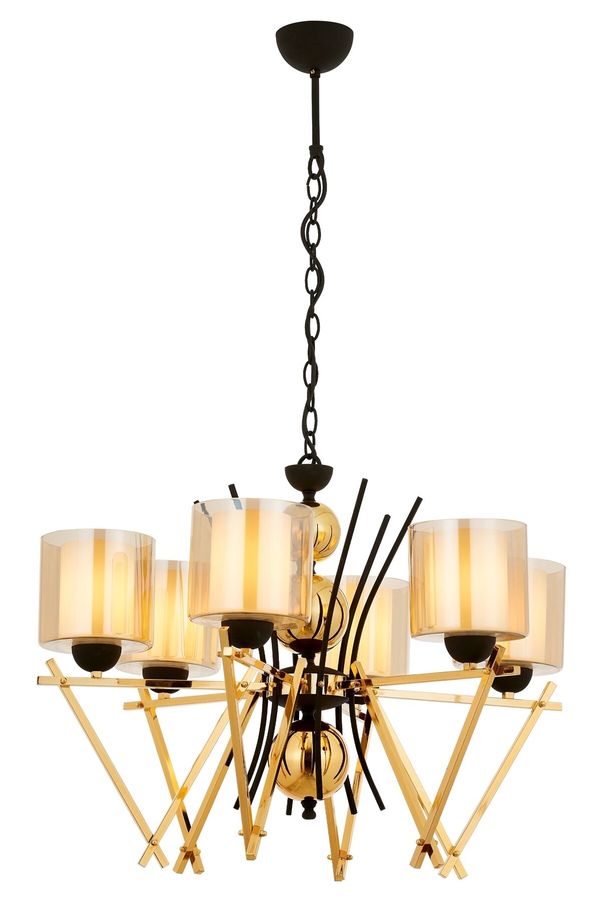 Battle Modern Avize E27 72W 66cm Metal Sarı Avonni-AV-4301-6S