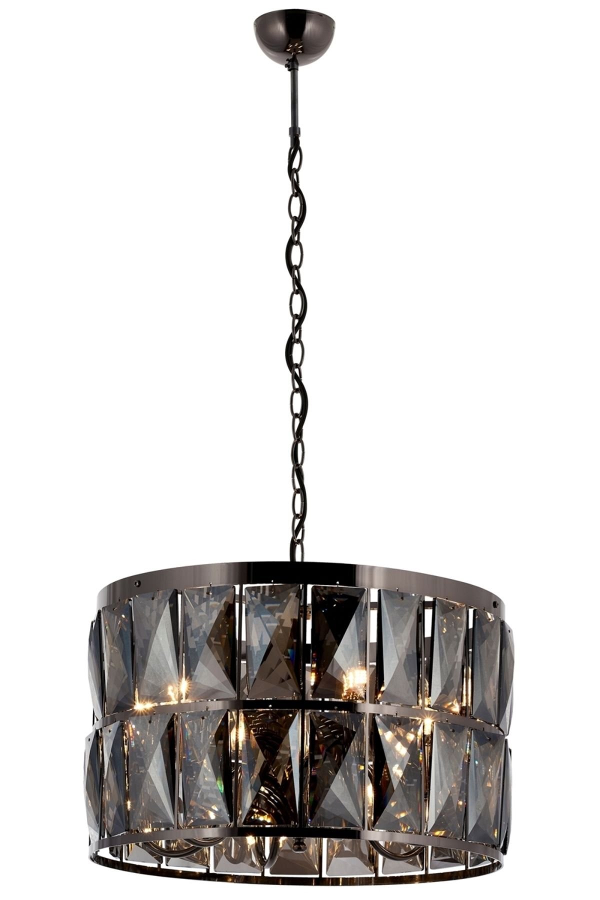 Asel Klasik Avize E14 36W 45cm Metal Siyah Avonni-AV-4306-F45