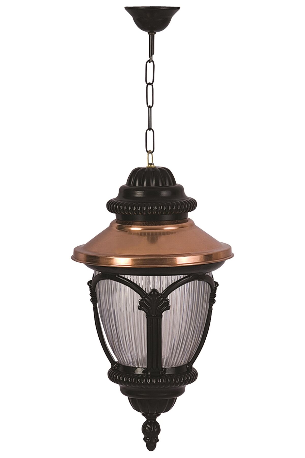 Bahçe Fenerleri E27 12W 25cm Alüminyum Kahverengi/Siyah Dorbien-BFE-68057-BSY