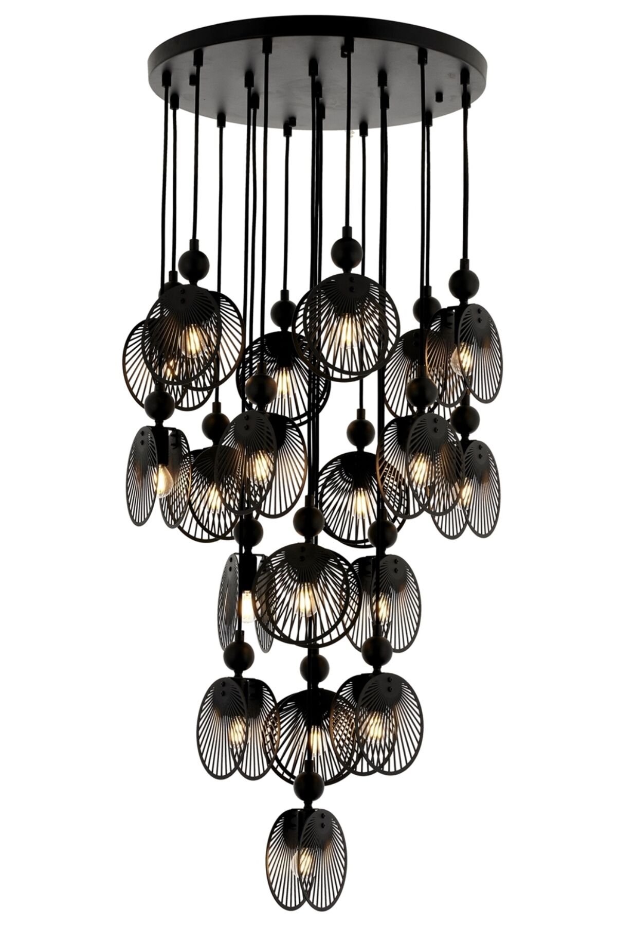 Gypsy Modern Avize E27 228W 50cm Metal Siyah Avonni-AV-4317-19BSY