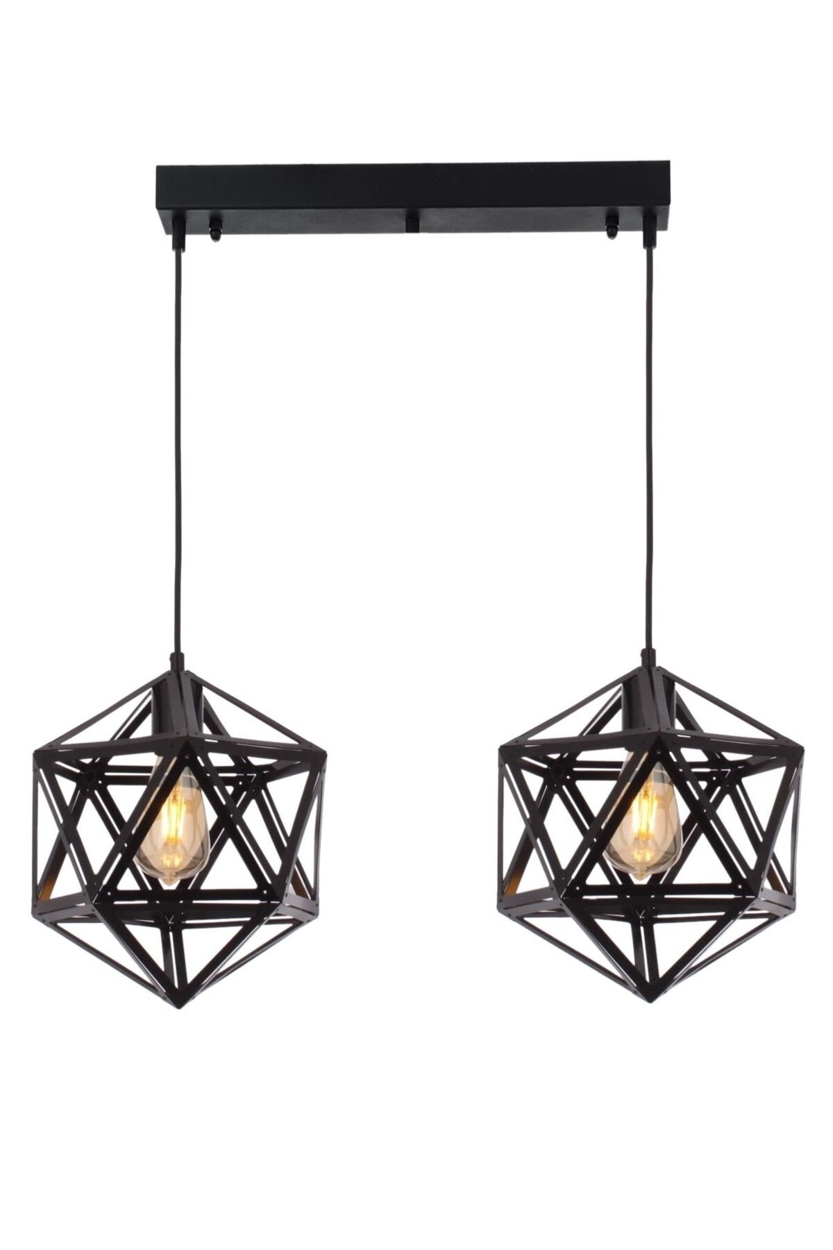 Astral Modern Avize E27 24W 45x25cm Metal Siyah Avonni-AV-65032-2Y-BSY