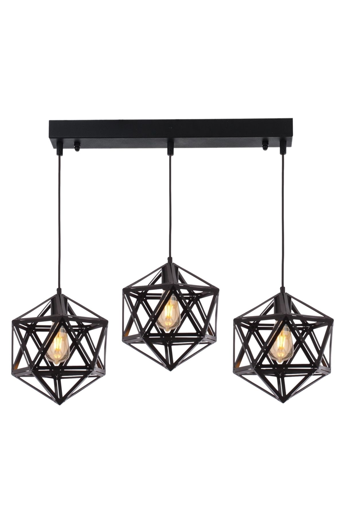 Astral Modern Avize E27 36W 65x25cm Metal Siyah Avonni-AV-65032-3Y-BSY