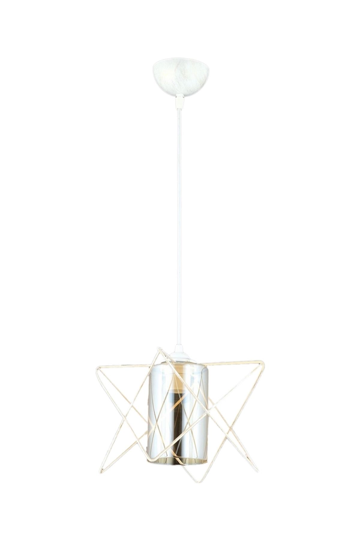 Prizma Modern Avize E27 12W 20x20cm Metal Krem Dorbien-AV-65076-KRM