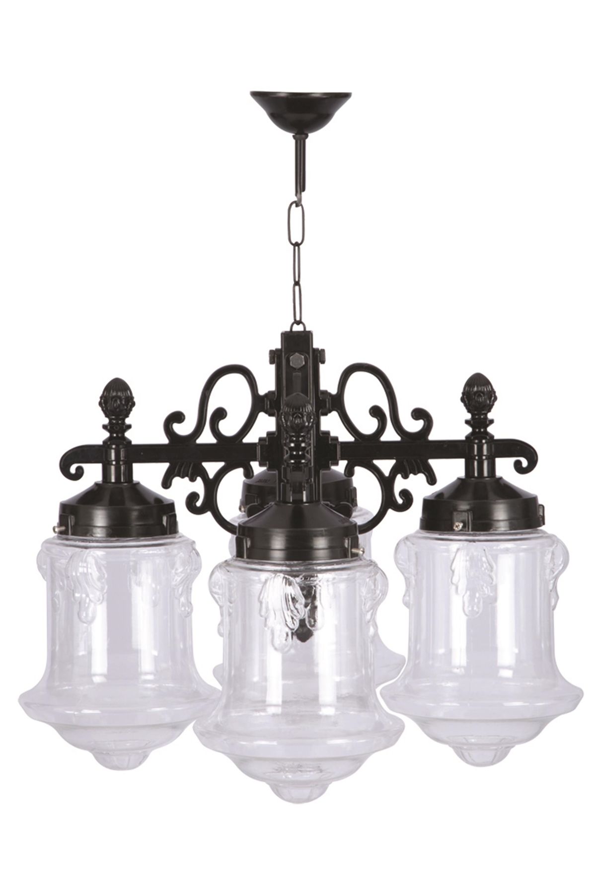 Bahçe Fenerleri E27 48W 55cm ABS Siyah Dorbien-BFE-68189-4BSY