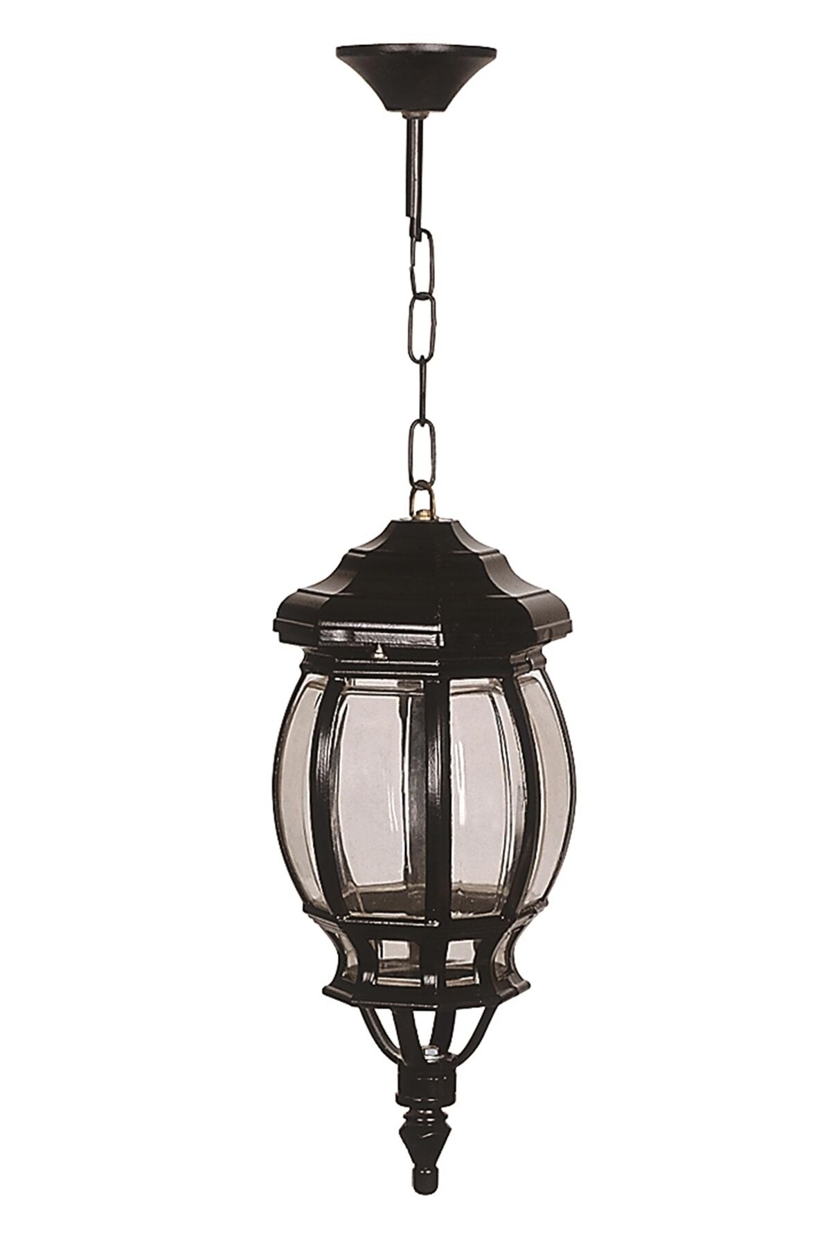 Bahçe Fenerleri E27 12W 18cm Alüminyum Siyah Dorbien-BFE-68208-BSY