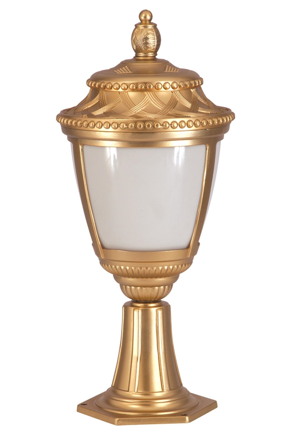 Bahçe Set Üstü Aydınlatma E27 12W 28cm Alüminyum Sarı Dorbien-BSU-68042-BSA-KOP