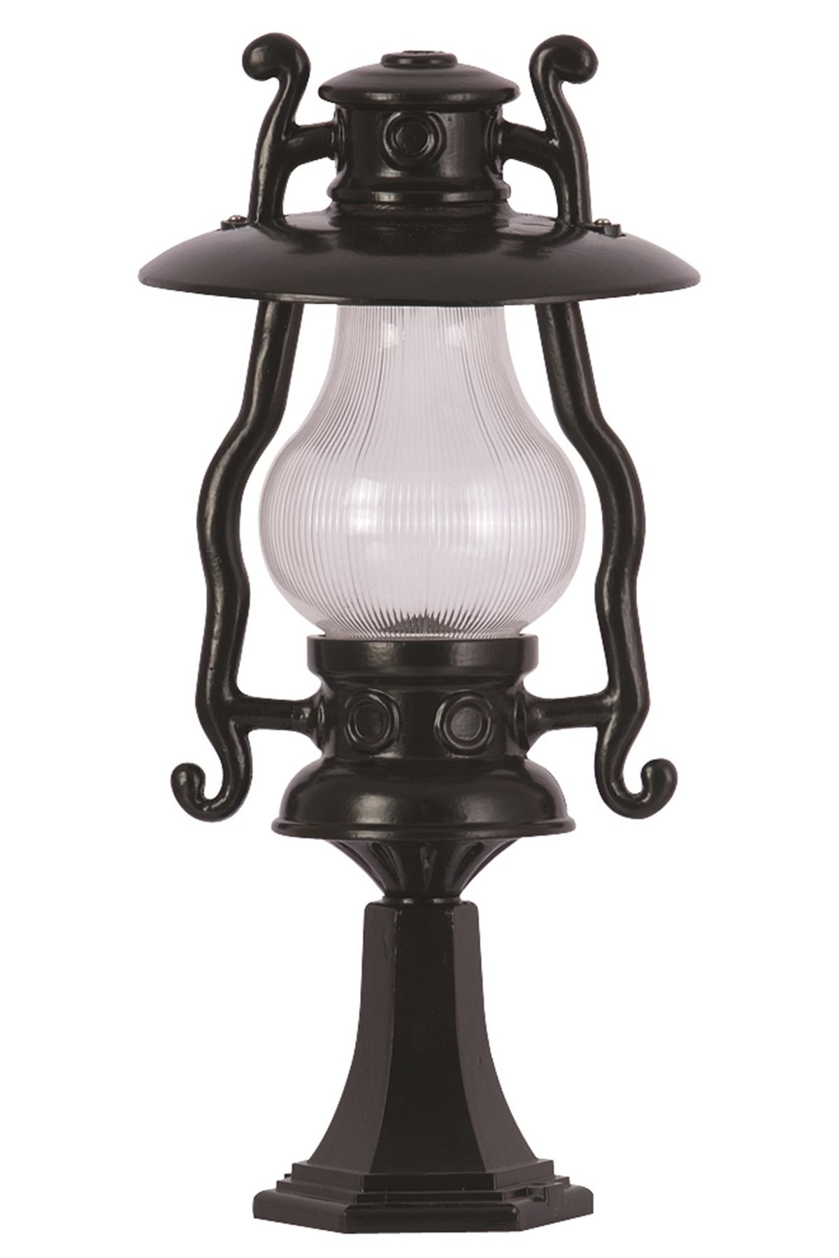 Bahçe Set Üstü Aydınlatma E27 12W 30cm Alüminyum Siyah Dorbien-BSU-68047-BSY-KOP