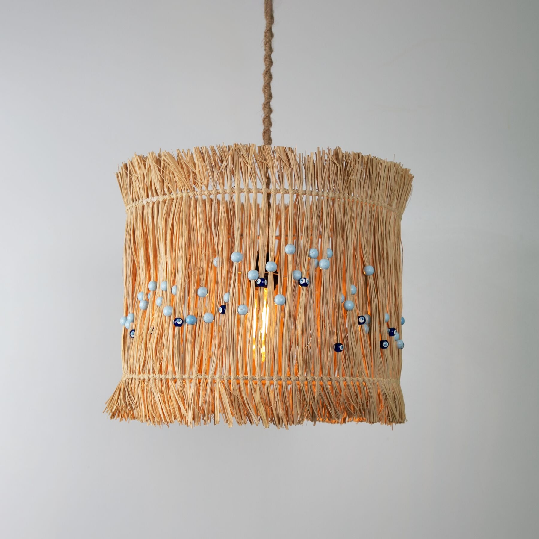 Alaçatı Modern Avize E27 12W 25cm Metal Doğal Dorbien-AV-12302-104