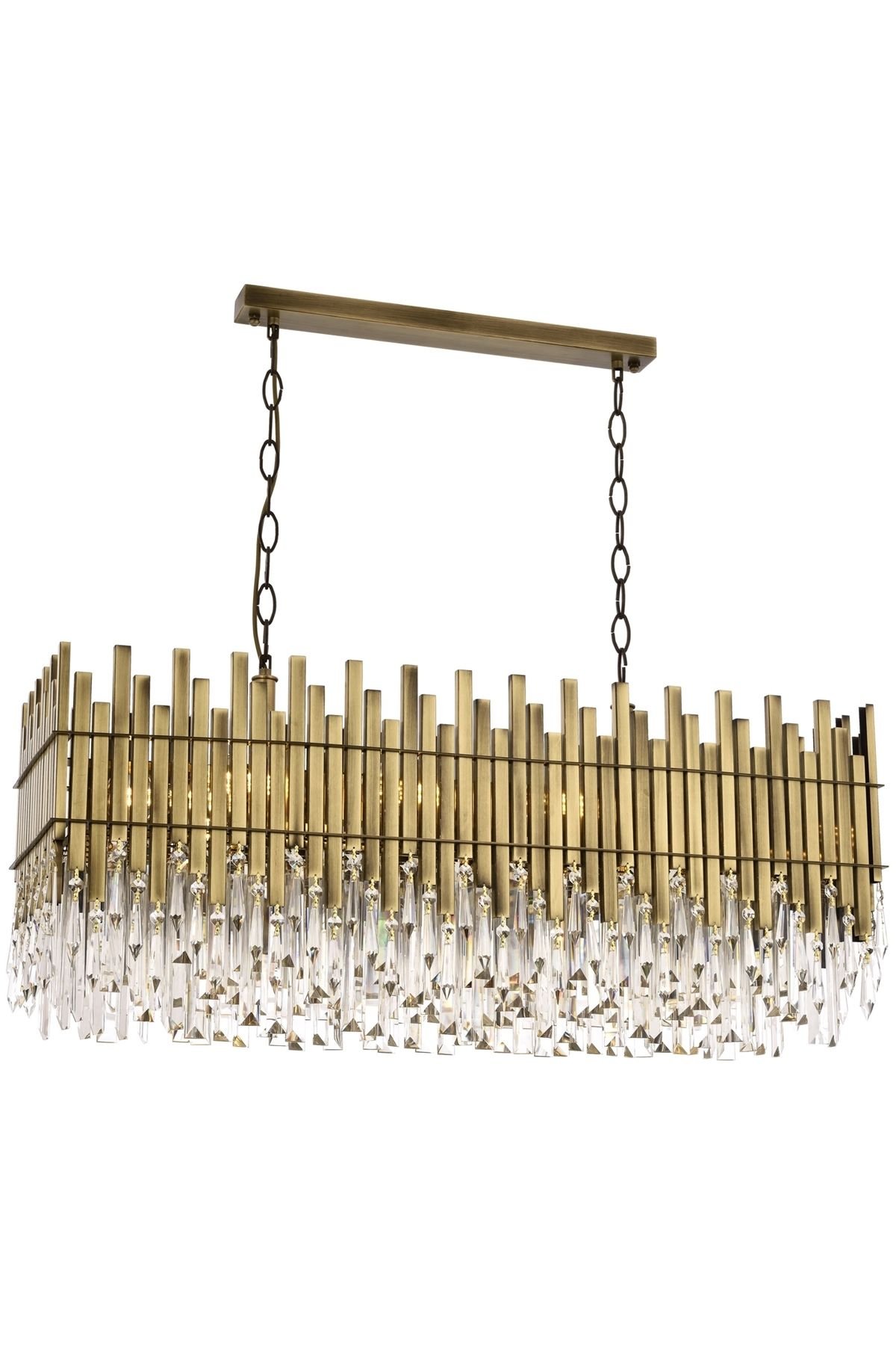 Ekin Klasik Avize E27 96W 100x35cm Metal Eskitme Avonni-AV-1767-E100X35
