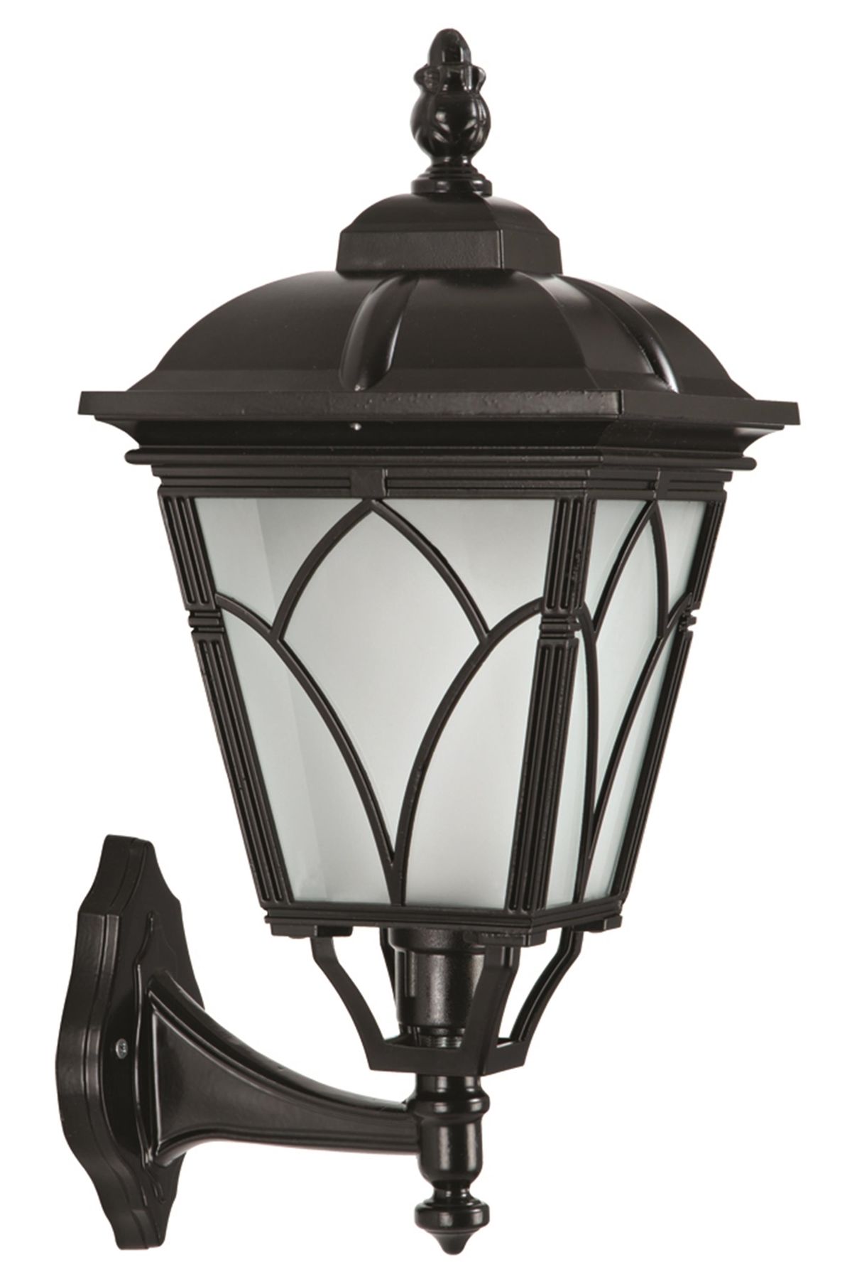 Bahçe Aplik E27 12W 26x23cm Alüminyum Siyah Dorbien-BAP-68043-BSY-M2-OP