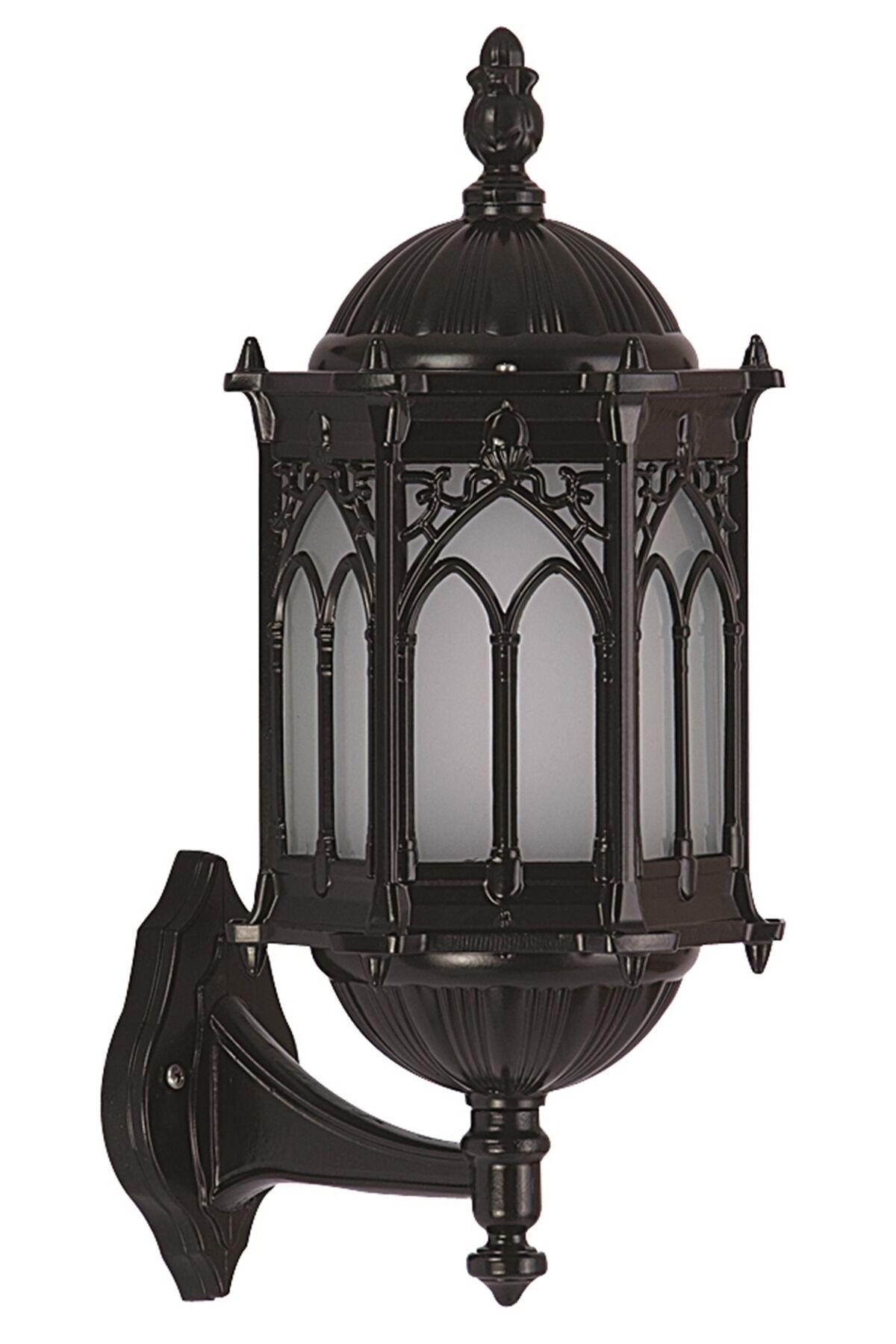 Bahçe Aplik E27 12W 25x20cm Alüminyum Siyah Dorbien-BAP-68051-BSY-M1-OP