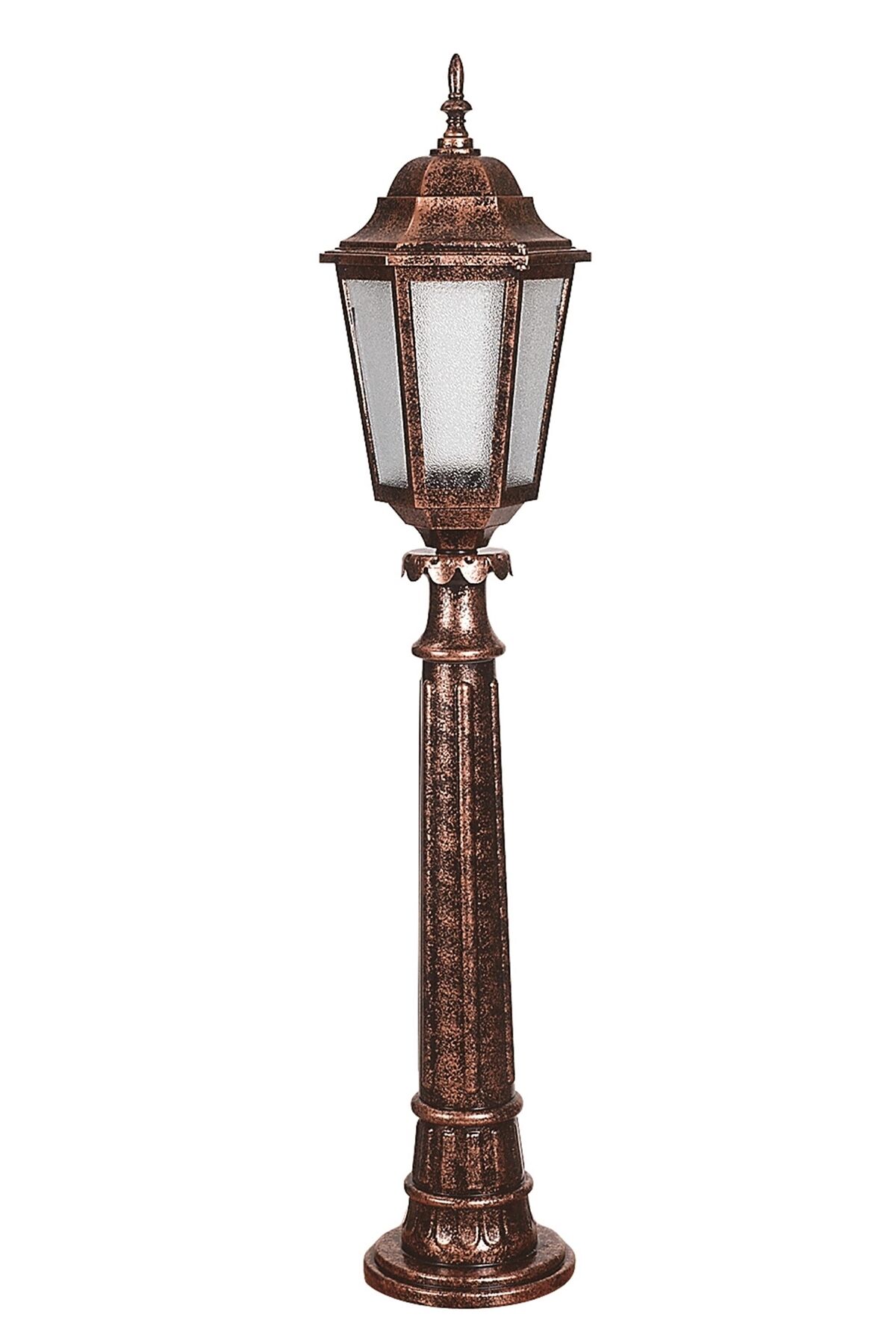 Bahçe Set Üstü Aydınlatma E27 12W 23cm Çelik Boru Kahverengi Dorbien-BSU-68188-BKR-B