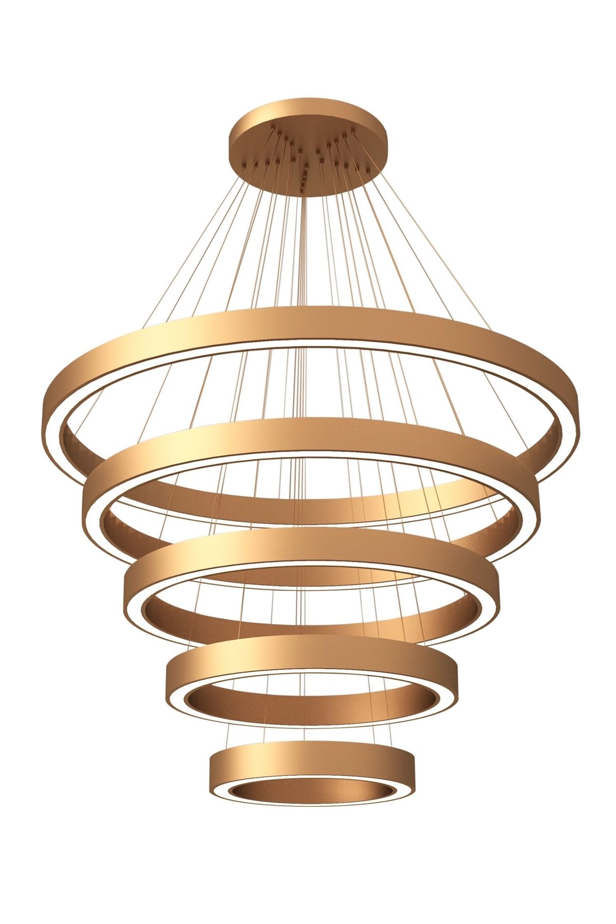 Ada Modern Avize LED 440W 120cm Metal Sarı Avonni-AV-1573-BSA-120-100-80-60
